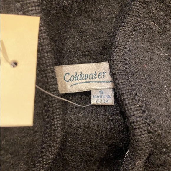 Coldwater Creek Black Cardigan Sweater Christmas Tree Wool Blend  Sz S-NWT - Picture 4 of 4